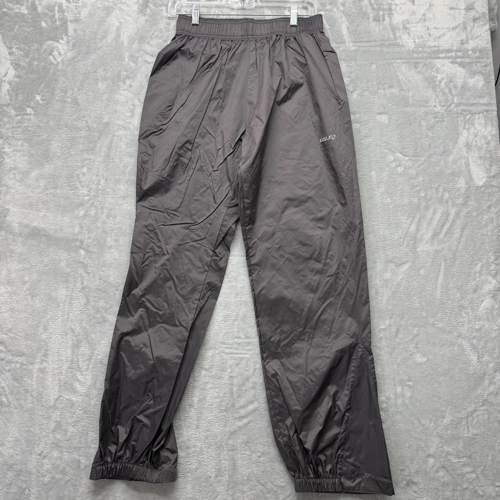 AGU Cycling Rain Pants Mens XS Gray Ripstop Overpants Elastic Waist‎